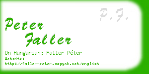 peter faller business card